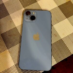 I phone 14.   Great condition.blue. No scratches